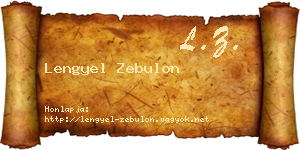 Lengyel Zebulon névjegykártya